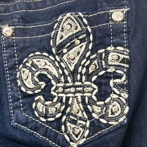 Miss Me Fluer de Lis Easy Skinny Jeans Size 26